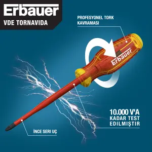 Erbauer PZ VDE Screwdriver PZ2 x 125mm