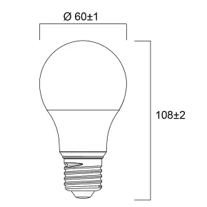 Sylvania ToLEDo GLS Warm White E27 8W LED Bulb - 4 Pack