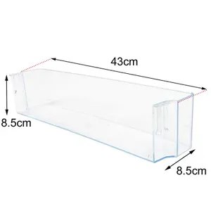 SPARES2GO Lower Door Bottle Tray Shelf Compatible with CDA FW820IN FW821 FW821/1 Fridge Freezer (Clear)