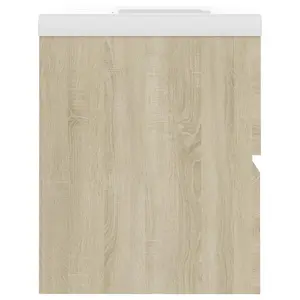 Berkfield Sink Cabinet with Built-in Basin Sonoma Oak Engineered Wood