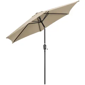 2.7m Crank and Tilt Parasol - Taupe