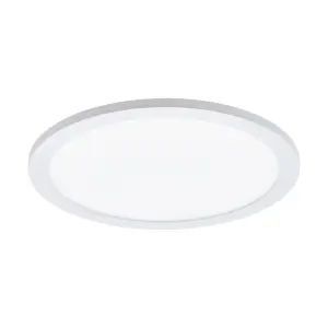 Flush Ceiling Light Colour White Shade White Plastic Bulb LED 14W Included