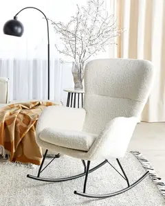 Rocking Chair ANASET Boucle Cream