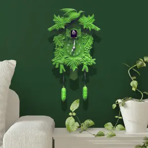 Walplus Cuckoo Wall Clock Home Décor - Green