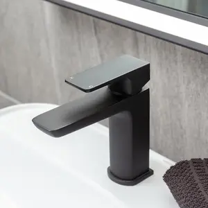 Zoia Black Basin & Bath Filler Tap Package Inc Basin & Bath Waste