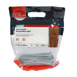 TIMCO Round Wire Nails Galvanised - 150 x 6.00