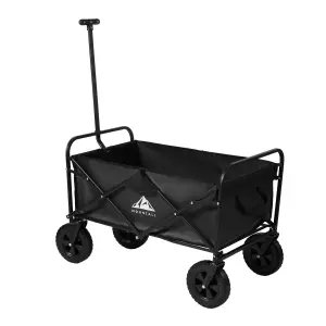 Black Heavy Duty Foldable Garden Festival Trolley Camping Folding Cart Wagon Truck Wheelbarrow