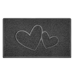  Double Heart Doormat 44cm W x 75cm L