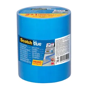 ScotchBlue Blue Masking Tape (L)41m (W)48mm, Pack of 3