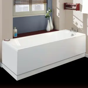 Halite Waterproof 700mm End Bath Panel and Plinth - Gloss White