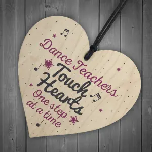 Red Ocean Gifts For Her Handmade Wooden Heart Thank You Dance Teacher Gift Birthday Friendship Sign