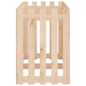 Berkfield Garden Raised Bed with Fence Design 150x50x70 cm Solid Wood Pine