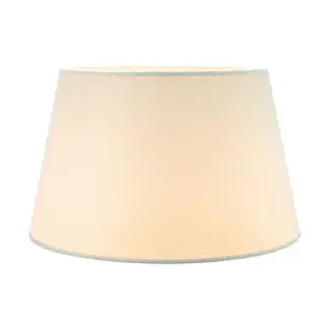 Traditional 12 Inch Cream Linen Fabric Drum Table/Pendant Lampshade 60w Maximum