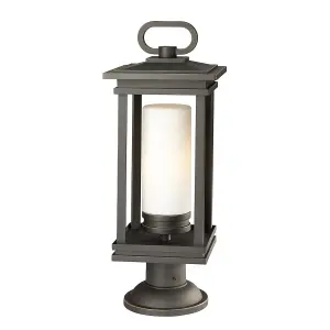 Elstead South Hope 1 Light Large Outdoor Pedestal Light Bronze IP44, E27