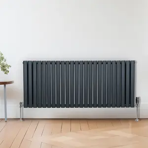 Oval Radiator - 600 x 1440mm - Anthracite