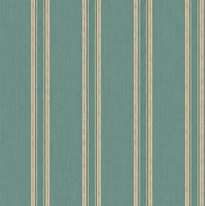 Galerie Ornamenta 2 Blue Regency Stripe Embossed Wallpaper