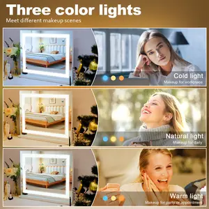 Prestano Rectangle LED Metal Mirror