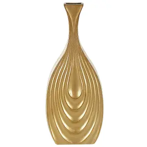 Decorative Vase THAPSUS Ceramic Gold