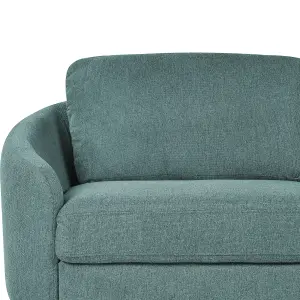 3 Seater Fabric Sofa Green TROSA