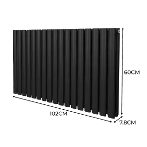 Oval Radiator - 600 x 1020mm - Black