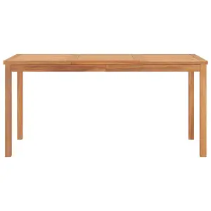 Berkfield Garden Dining Table 160x80x77 cm Solid Teak Wood