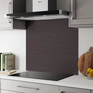 Splashwall Brown & Black Metallic Brushed effect Aluminium Splashback, (H)800mm (W)900mm (T)4mm