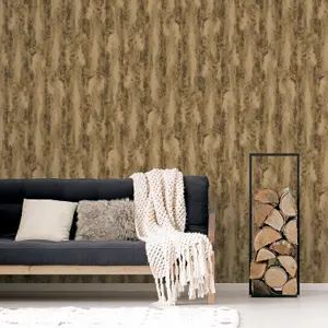 Galerie Organic Textures Brown Chinchilla Fur Textured Wallpaper