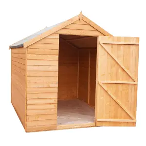 8 x 6 Shed Value Overlap - Apex Wooden Bike Store / Garden Shed - 2 Windows - Single Door - 8ft x 6ft (2.39m x 1.83m)