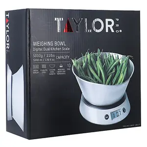 Taylor Pro Weighing Bowl 5kg Digital Dual Kitchen Scale