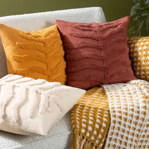 Dakota Square Throw Cushion Covers Cream