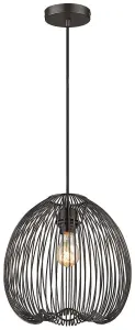 Luminosa Spring Wire Ceiling Pendant Matt Black, E27