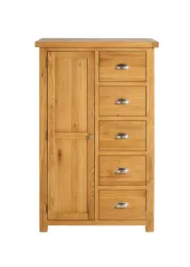 Birlea Woburn 1 Door 1 Drawer Wardrobe Oak