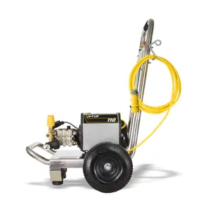 110v Compact, Industrial, Mobile Electric Pressure Washer - 1450psi, 100Bar, 12L/min