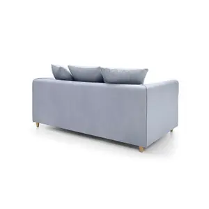 Chicago Velvet 2 Seater Sofa in Silver Blue