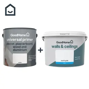 GoodHome Walls & ceilings North pole Matt Emulsion paint, 2.5L