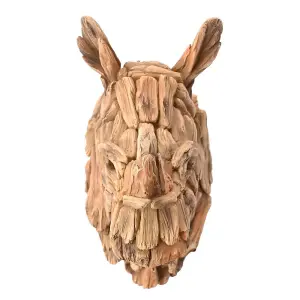 Naturecraft Resin Driftwood Collection Rhino Head Wall Art