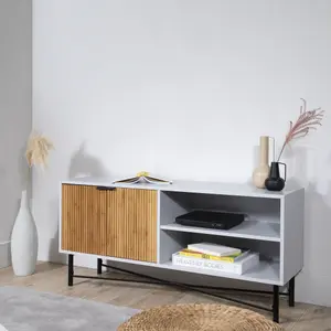 Rökstorp TV Unit in Grey & Pine