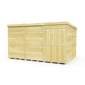 DIY Sheds 12x8 Pent Shed - Double Door Without Windows