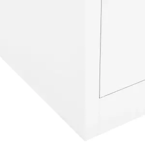 Berkfield Office Cabinet White 90x40x102 cm Steel