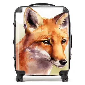 Fox Watercolour Suitcase - Large