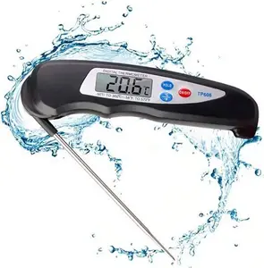 Digital Kitchen Thermometer Cooking Food, Accurate Thermometer With Foldable Probe, Instant Read Meat Thermometer With LCD Screen, °F/°C Button For