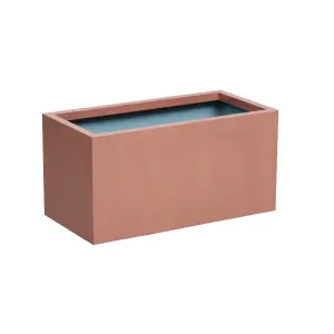 Primrose Frost and Rust-Resistant Outdoor Zinc Trough Planter in a Copper Finish 64cm