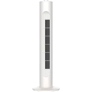 Mylek Tower Fan Cooling Cold Air Stand Fan Oscillation and Timer White