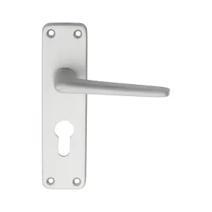 Eurospec Satin Anodised Aluminium Aluminium Lever on Euro Lock Backplate (SAA21Y)