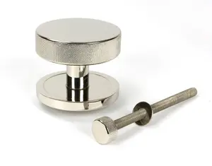 From The Anvil Polished Nickel Brompton Centre Door Knob (Plain)