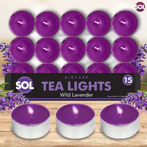 75pk Lavender Tea Lights - Tealights Candles Scented - Lavender Scented Candle - Scented Tea Light Candles - Tea Lights Candles