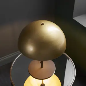 Luminosa Nuoro Table Lamp Soft Gold & Dark Bronze Effect Paint