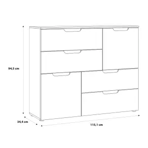 Sienna Abstract Chest of in White/White High Gloss