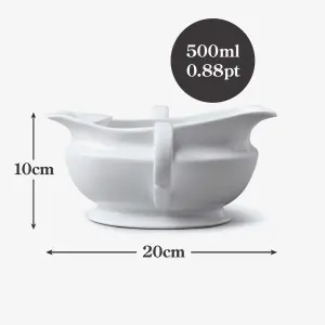 WM Bartleet & Sons Porcelain Gravy Boat Fat Separator, 500ml