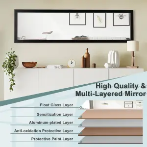 Costway Full Length Mirror Full Body Dressing Mirror Door Over the Door & Wall Hanging